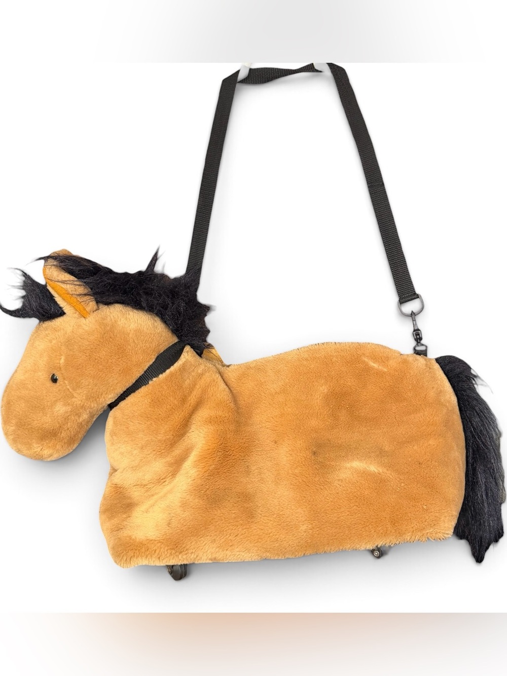 Vintage 1999 North American Bear Co Wheelie Bag Pony Express Horse Rolling Bag